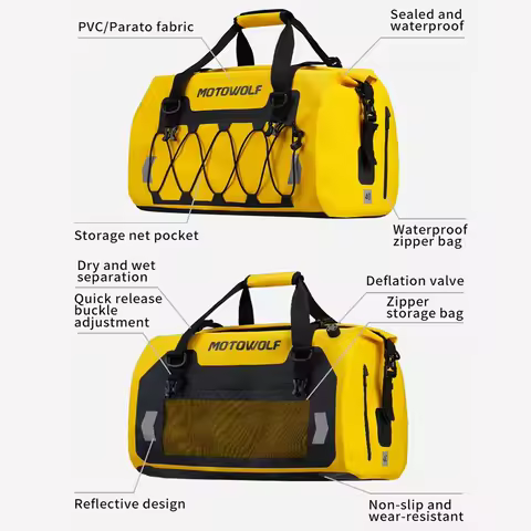Sacoche moto étanche Motowolf 40L 66L